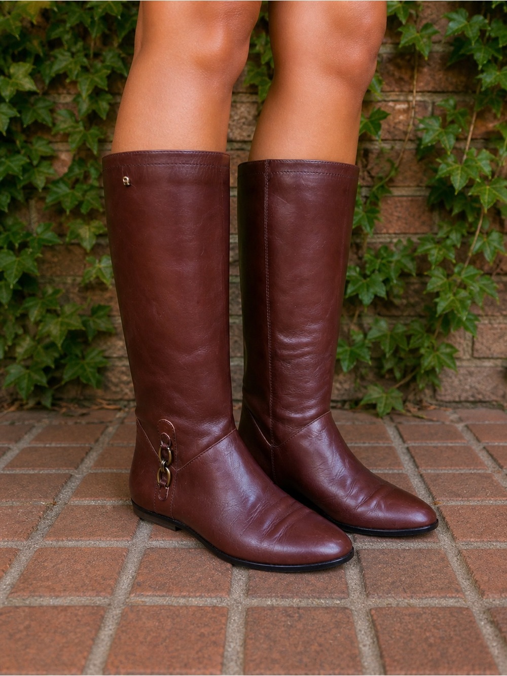 VINTAGE ETIENNE AIGNER Chestnut Brown Riding Boots, 10